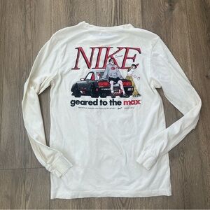 Nike Men's Sportswear Street Race Long-Sleeve Tee-Ivory Sz S
